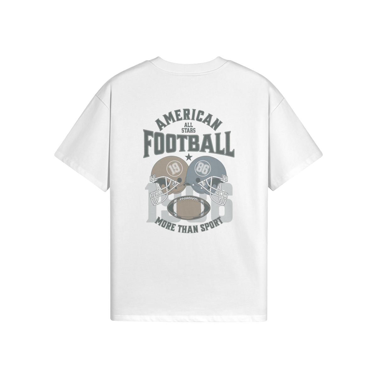 High Quality Cotton Oversized Loose-Fit Tee American Football - Weave West