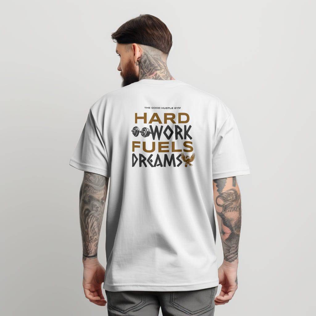 High Quality Cotton Oversized Loose-Fit Tee Hard Work - Weave West