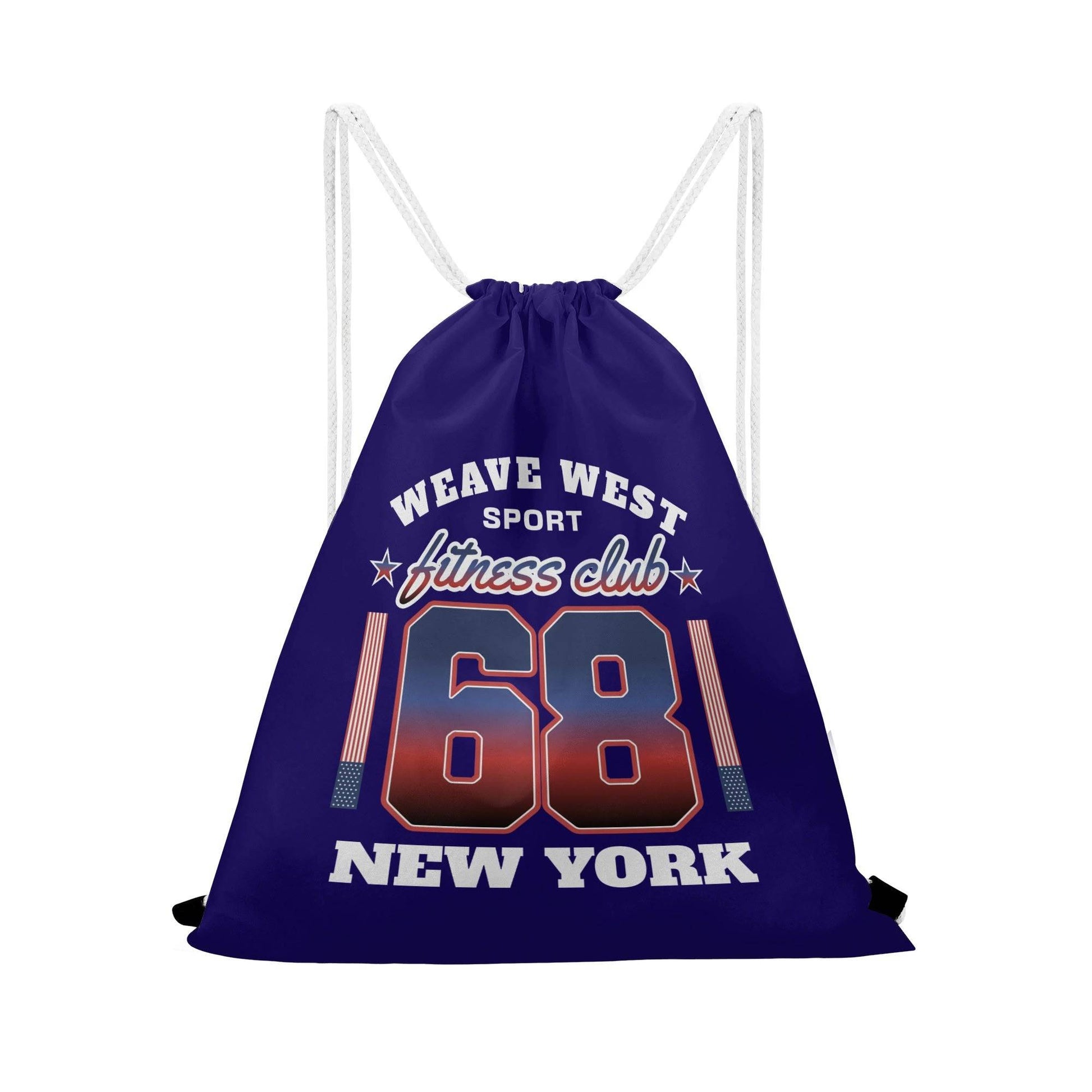 Gym White Drawstring Bag 2 - Weave West
