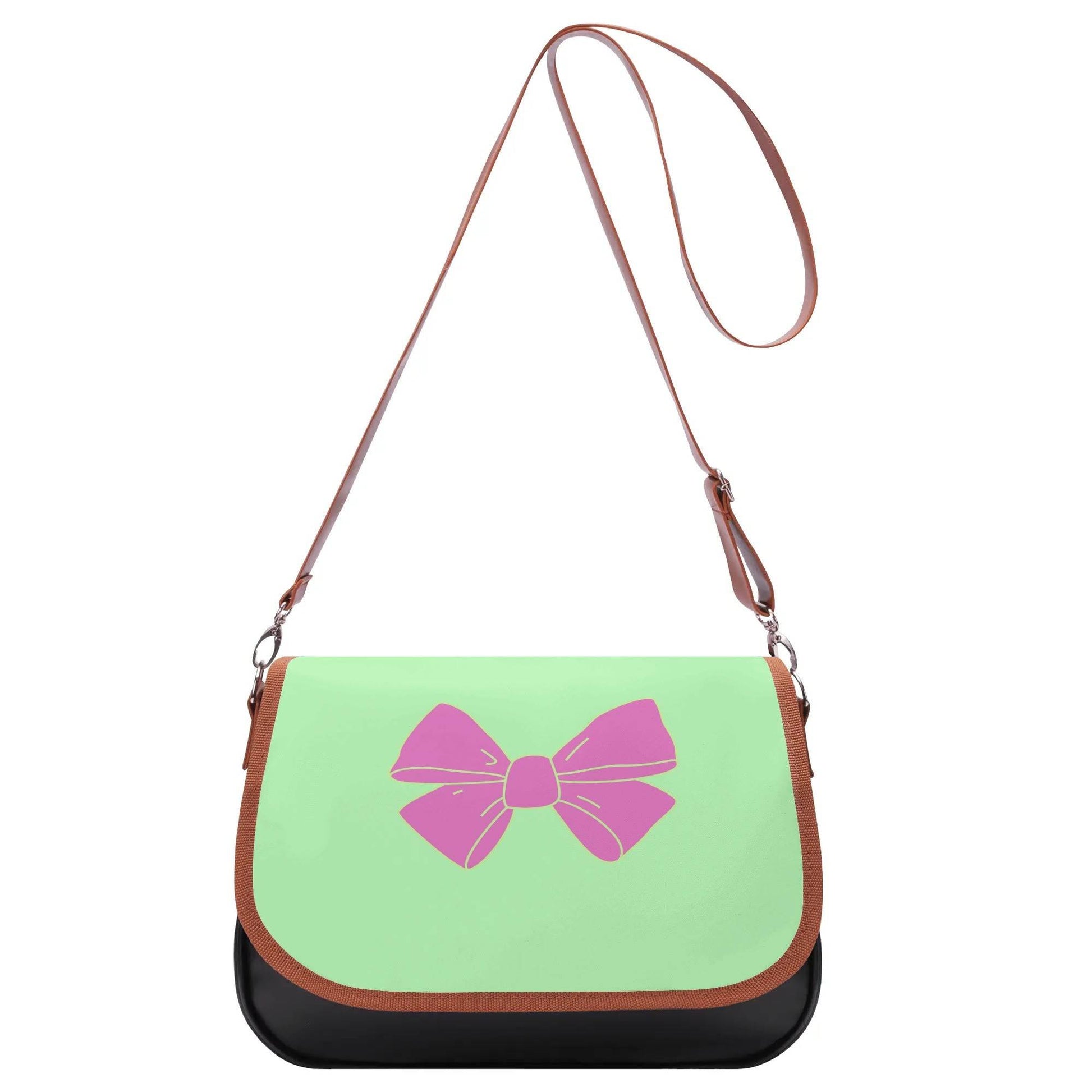 Leather Shoulder Bag Bow 1 | Women Cross Shoulder Purse - Weave West