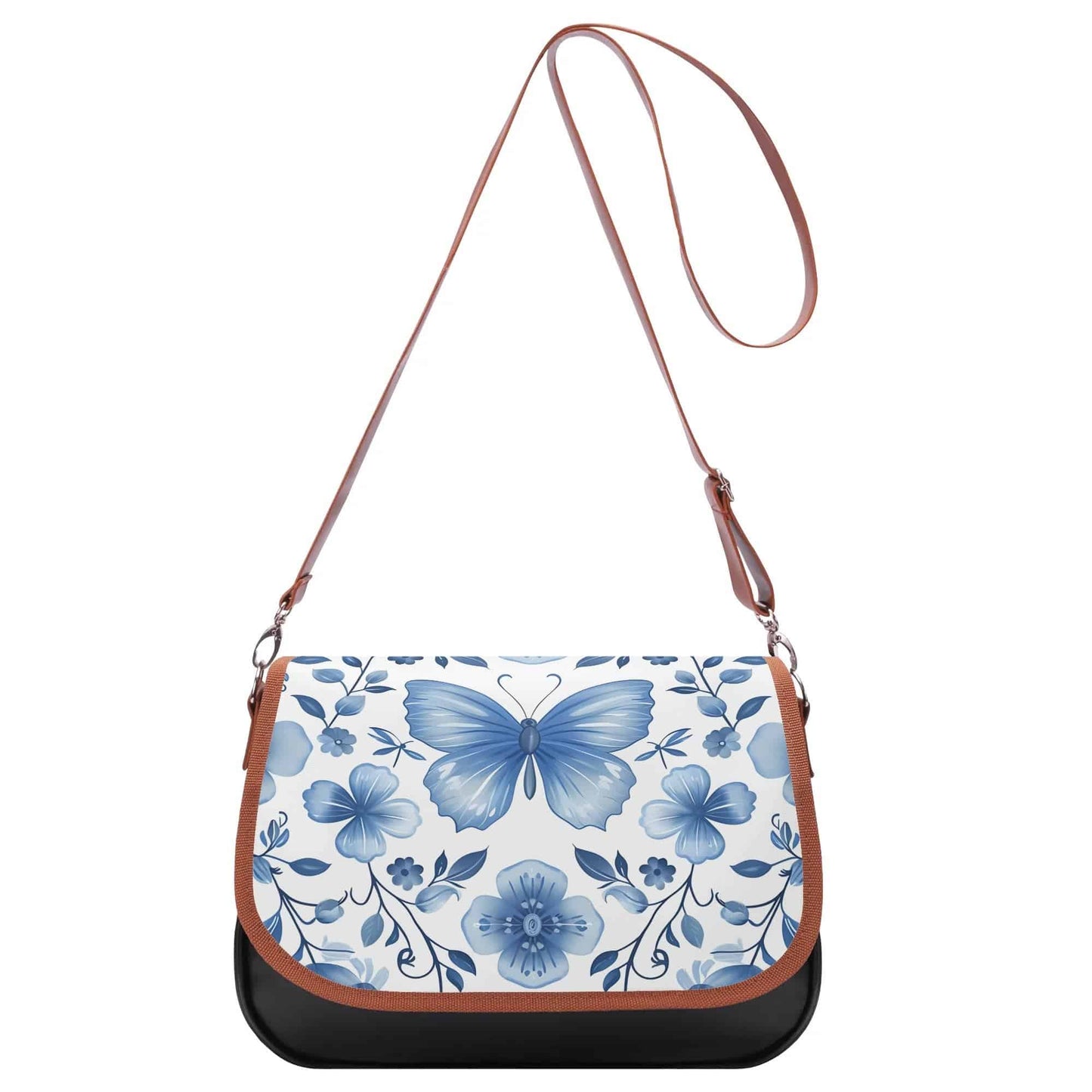 Leather Shoulder Bag Butterfly 2 | Women Cross Shoulder Purse - Weave West