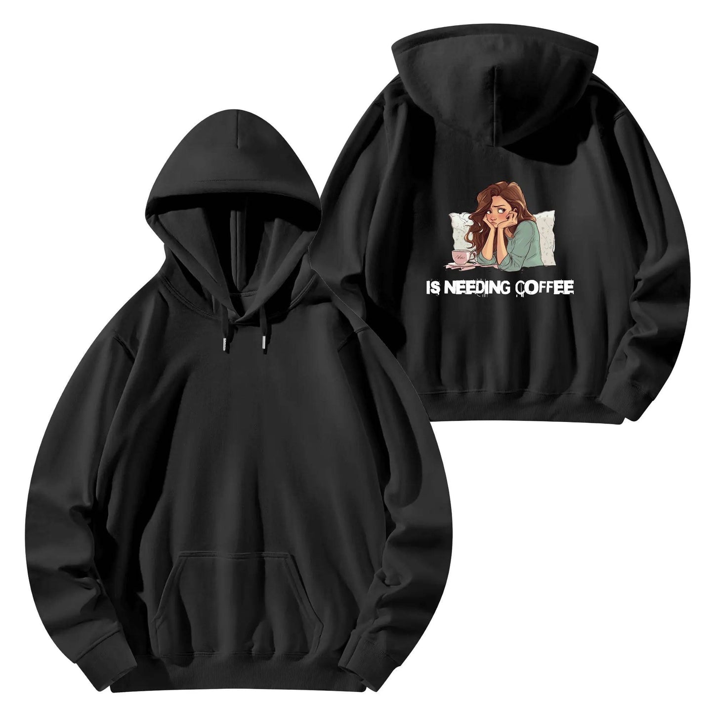 Women Personalized Gildan Hoodie Is Needing A Coffee - Weave West