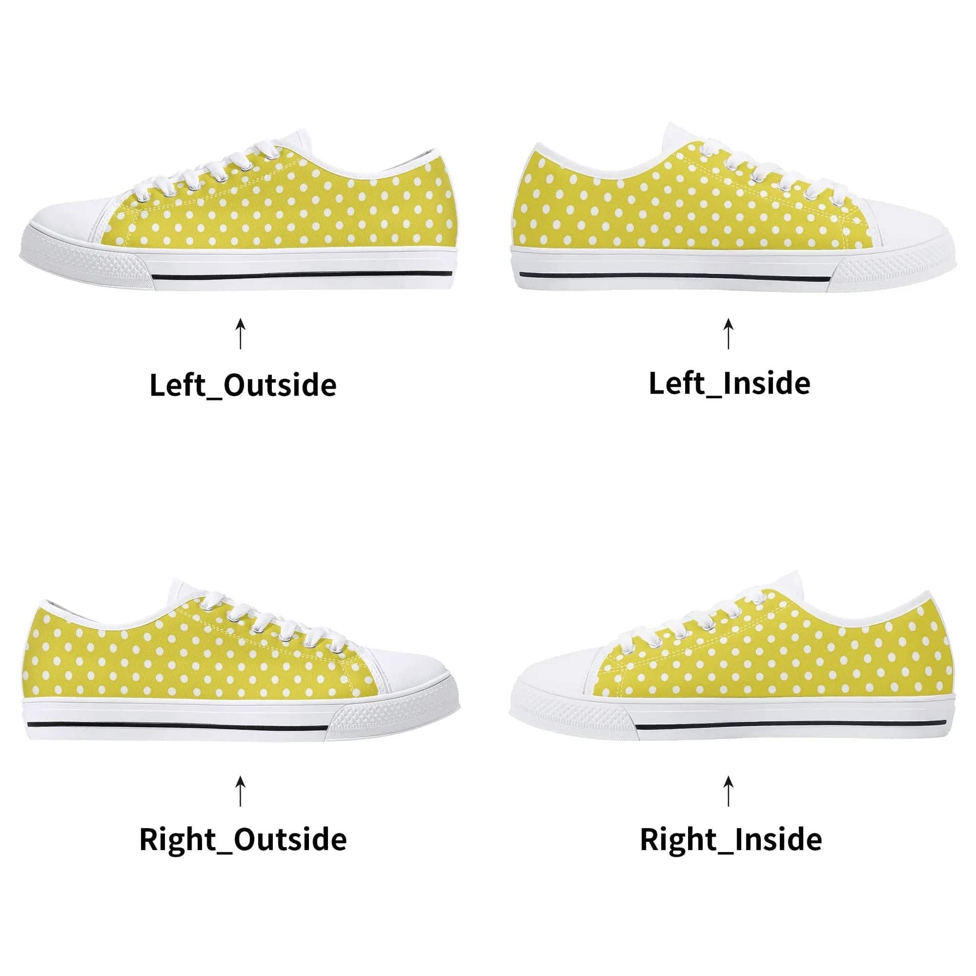 Personalized Lightweight Low Top Canvas Sunbeam Polka - Weave West