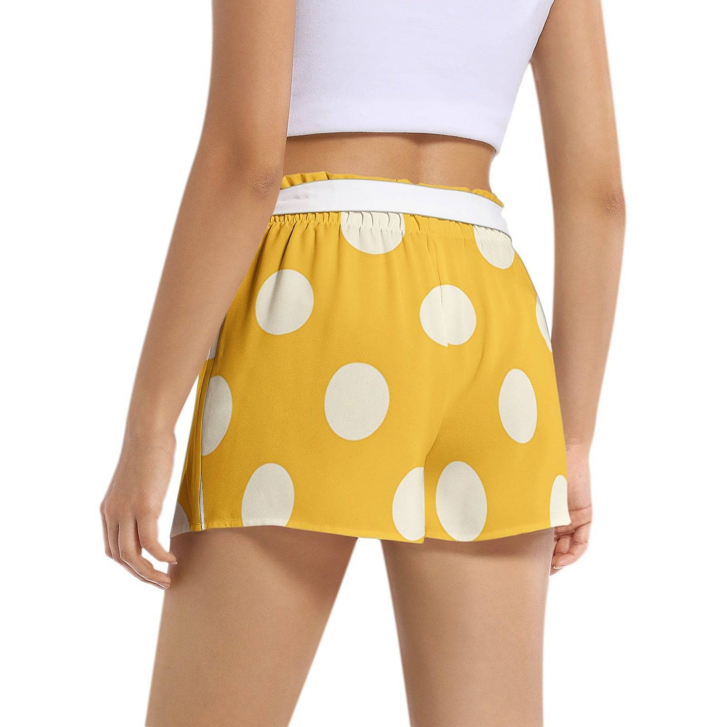 Elegant Belted Mini Skirt Dots 1 - Weave West