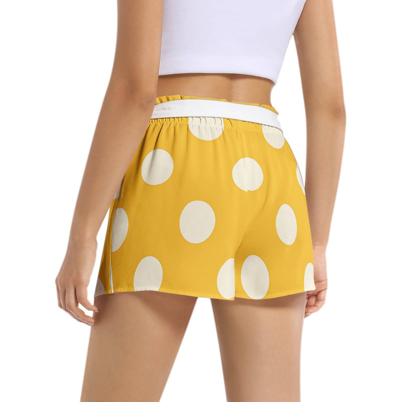 Elegant Belted Mini Skirt Dots 1 - Weave West