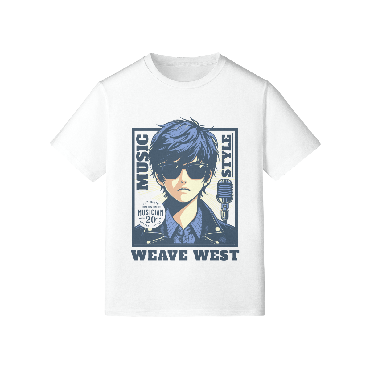 Premium Cotton Slim Fit Tee (Music Style) - Weave West