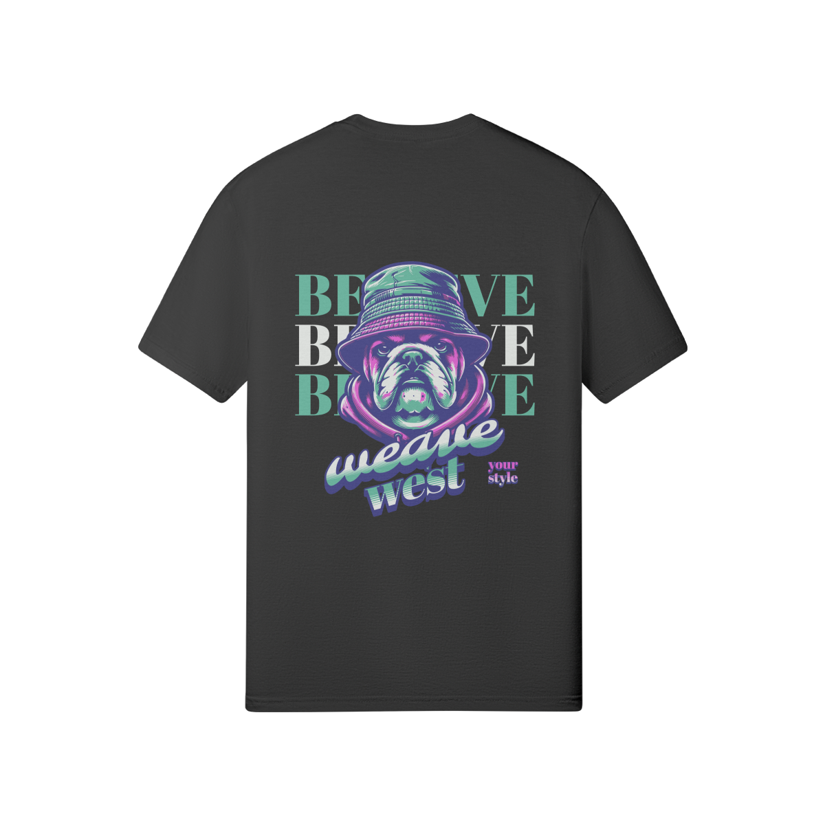 Soft-Style Fit Cotton and Polyester Fabric Tee ( Mad Dog ) - Weave West