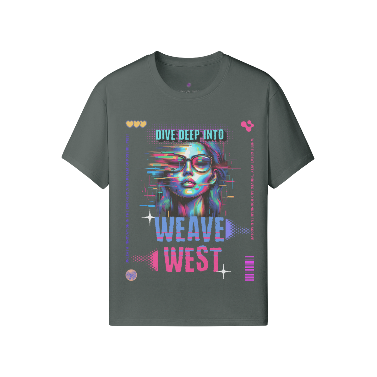 Premium Regular Fit Cotton Tee (Dive Deep Into) - Weave West
