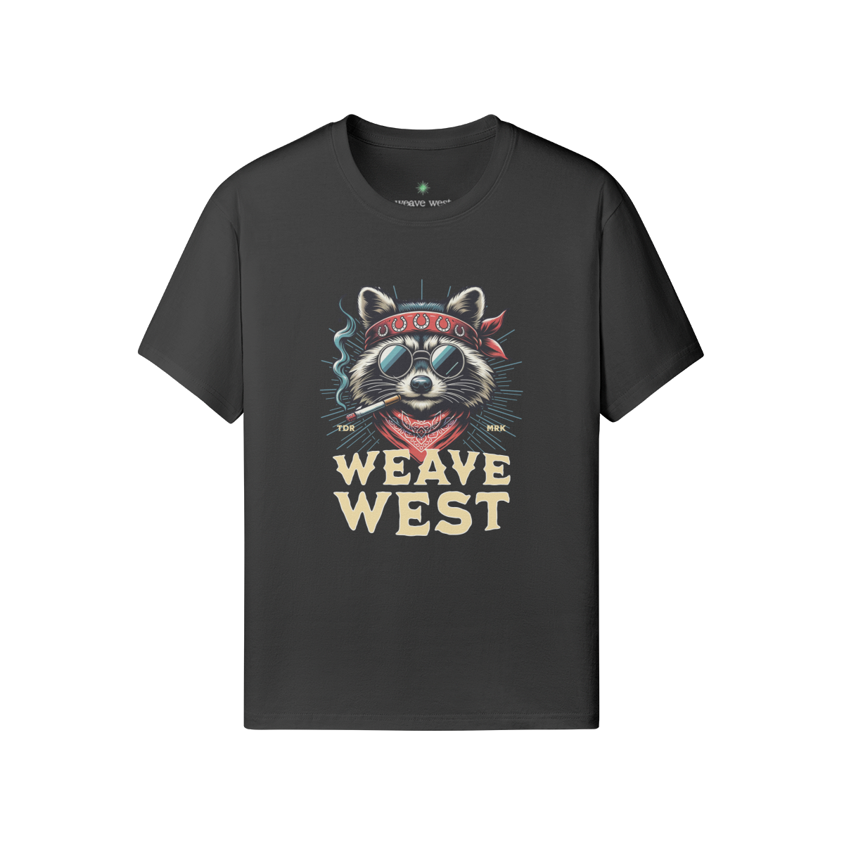Premium Regular Fit Cotton Tee (Smoking Raccoon) - Weave West