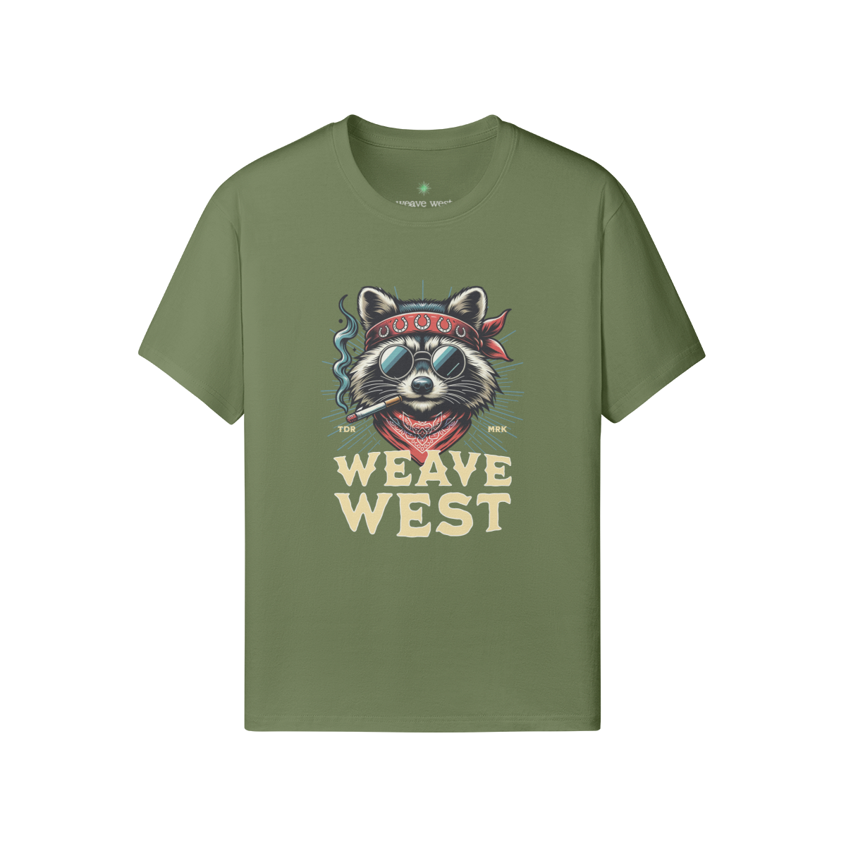 Premium Regular Fit Cotton Tee (Smoking Raccoon) - Weave West