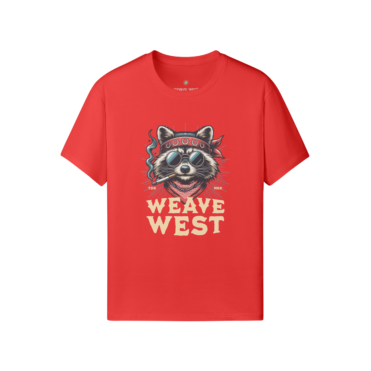 Premium Regular Fit Cotton Tee (Smoking Raccoon) - Weave West