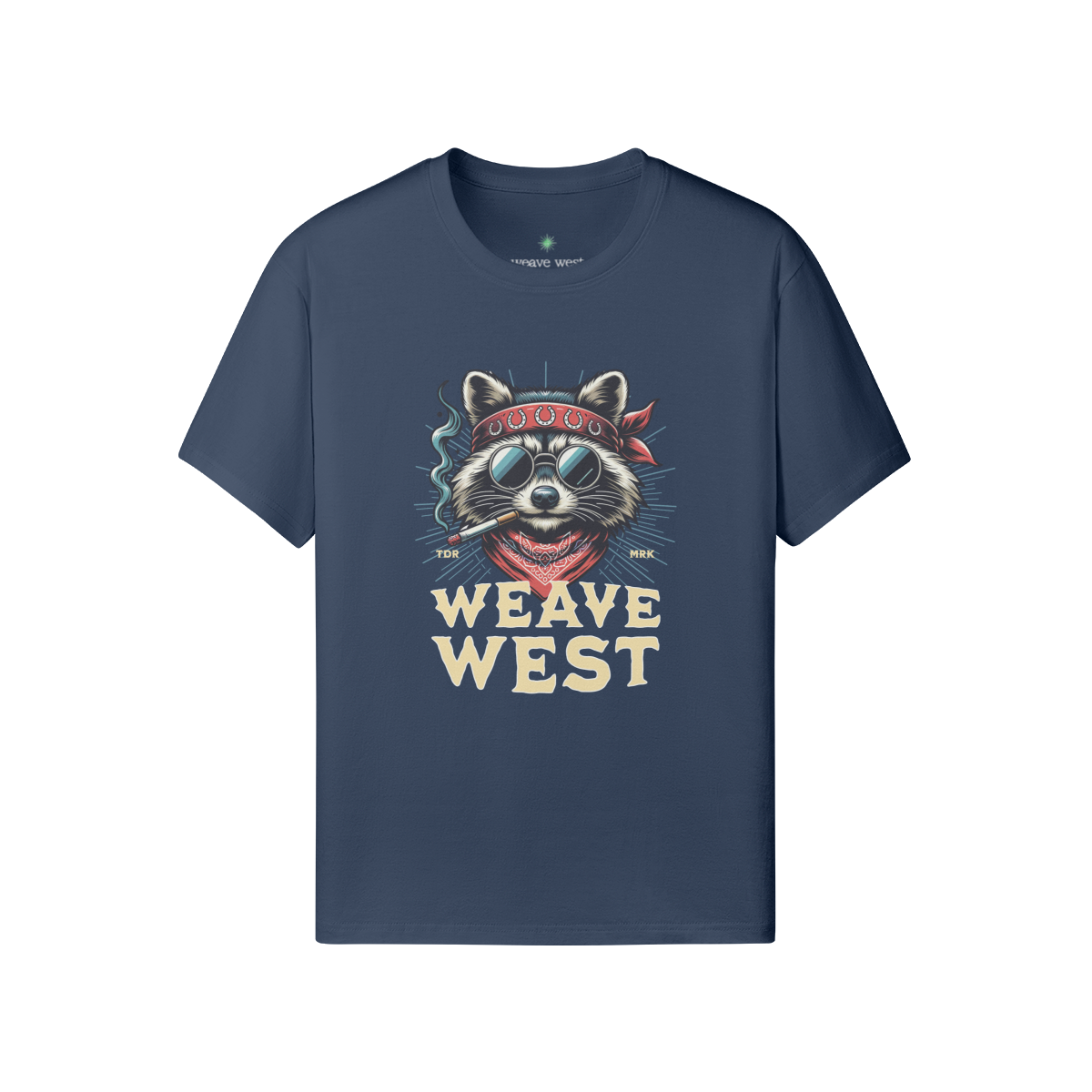 Premium Regular Fit Cotton Tee (Smoking Raccoon) - Weave West