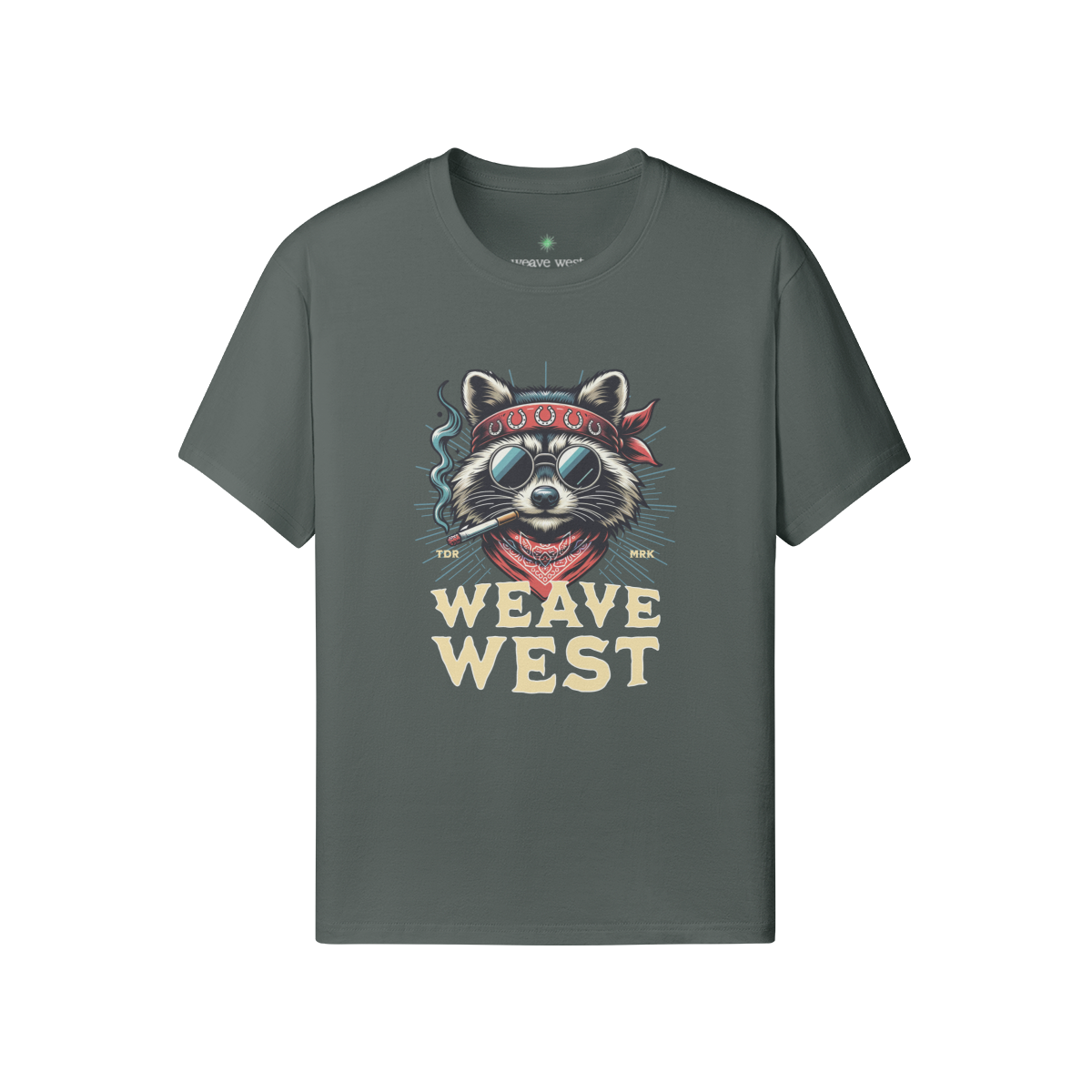 Premium Regular Fit Cotton Tee (Smoking Raccoon) - Weave West
