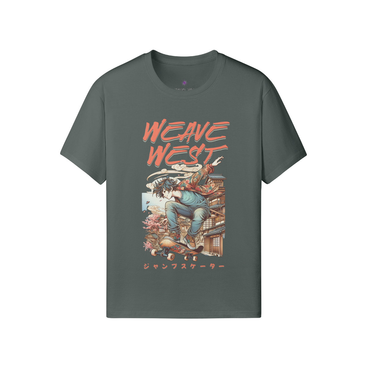 Premium Regular Fit Cotton Tee (Cool Guy Skating) - Weave West