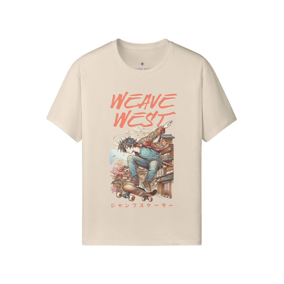 Premium Regular Fit Cotton Tee (Cool Guy Skating) - Weave West