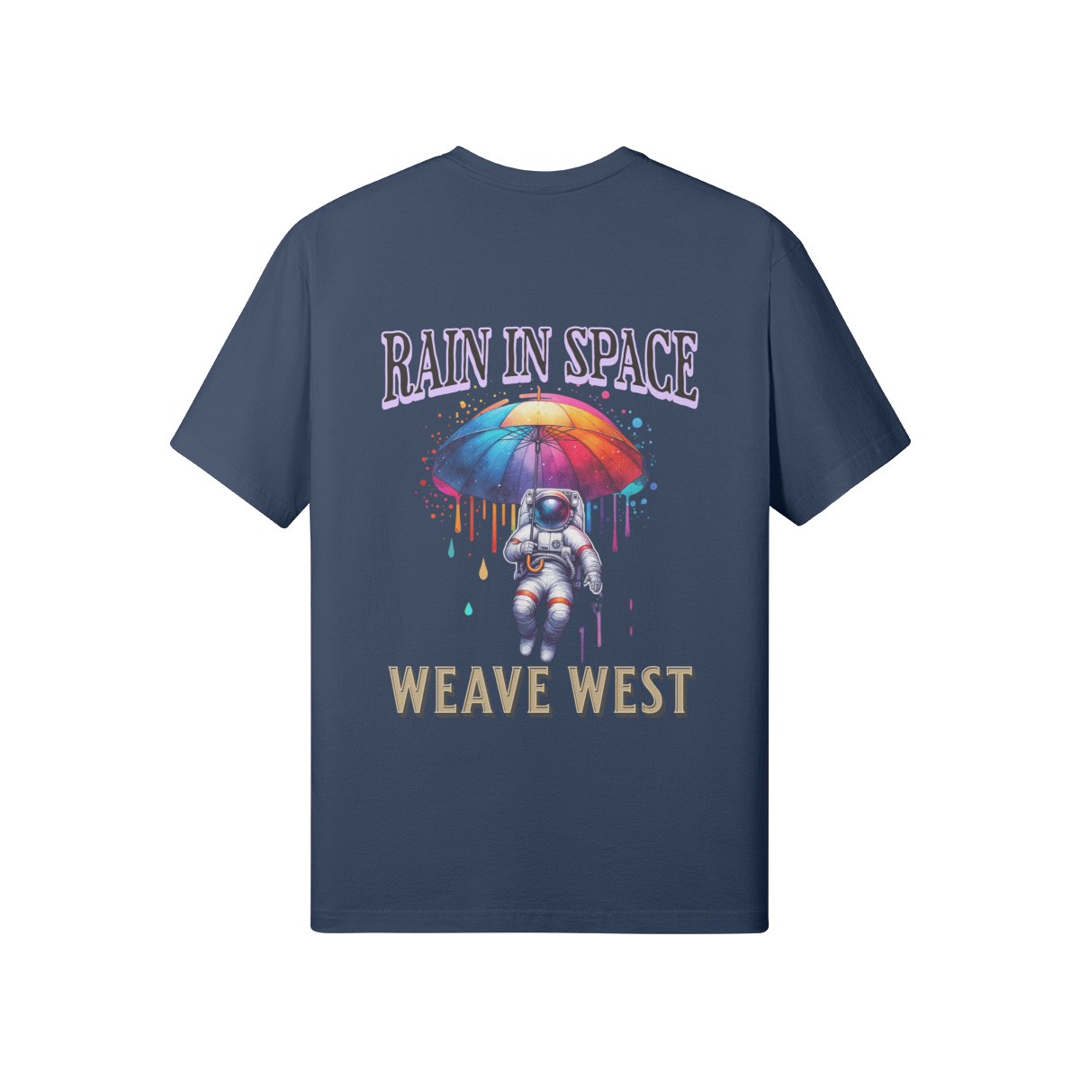 Premium Regular Fit Cotton Tee (Rain In Space) - Weave West