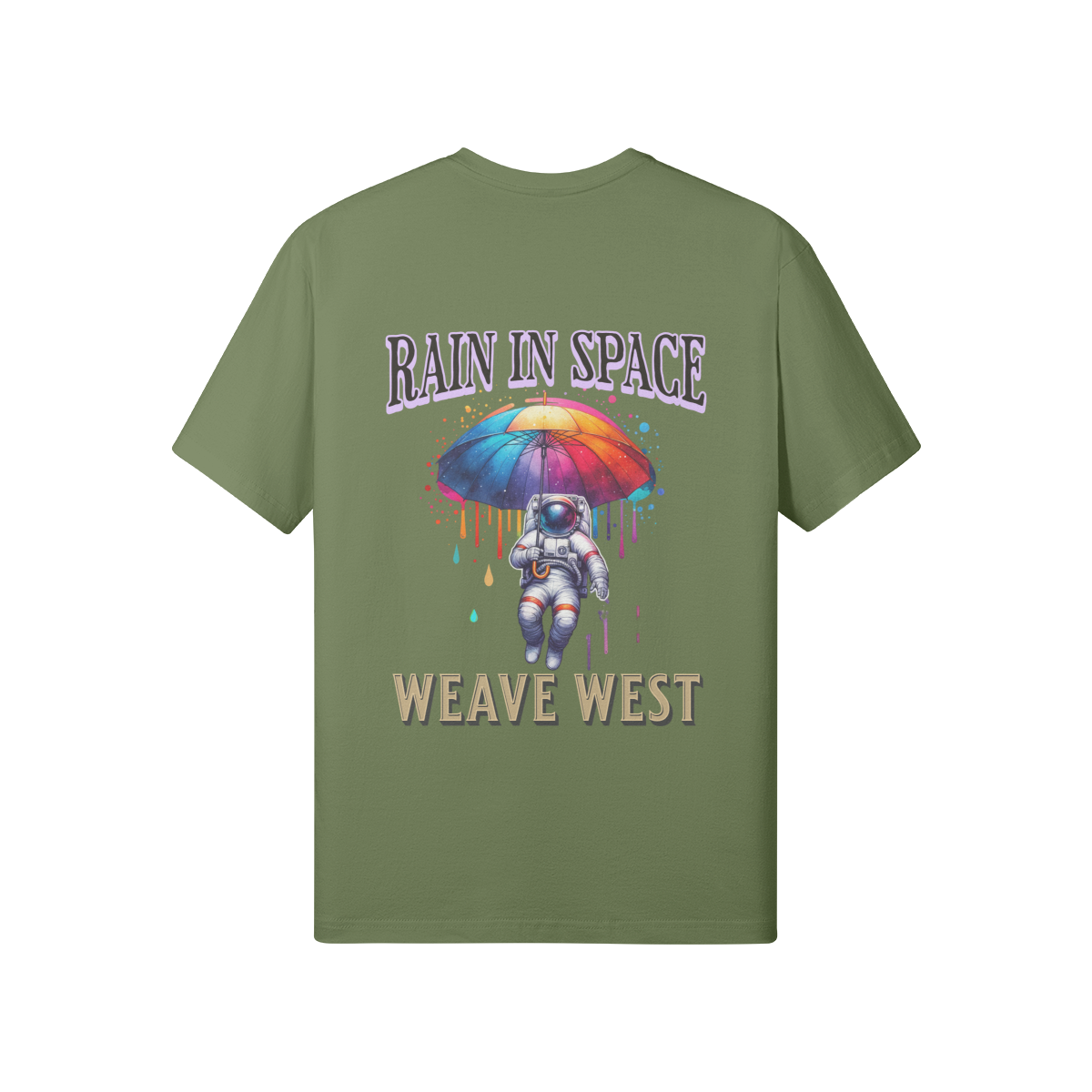 Premium Regular Fit Cotton Tee (Rain In Space) - Weave West