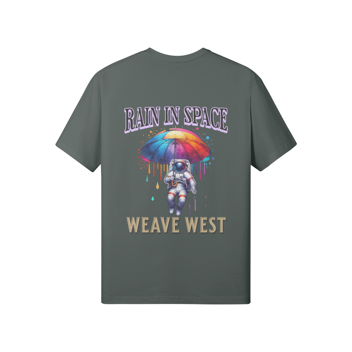 Premium Regular Fit Cotton Tee (Rain In Space) - Weave West