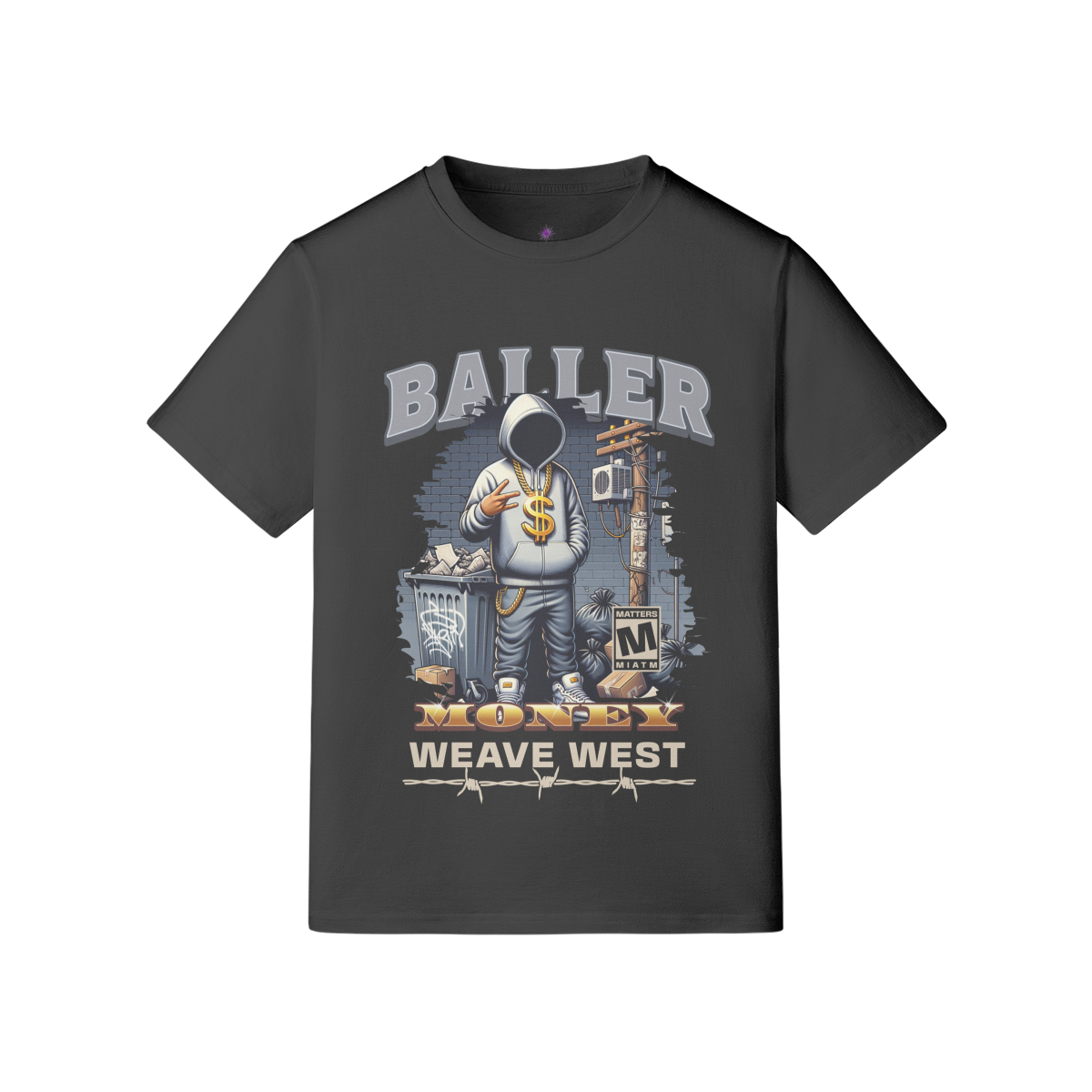 Premium Cotton Slim Fit Tee (Baller) - Weave West