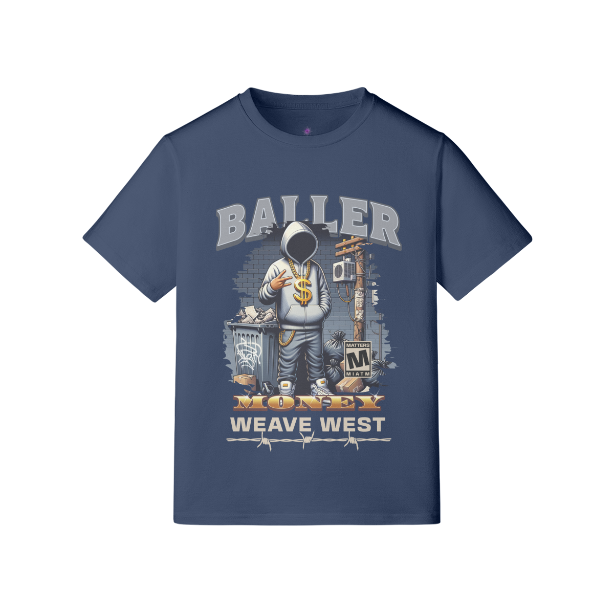 Premium Cotton Slim Fit Tee (Baller) - Weave West