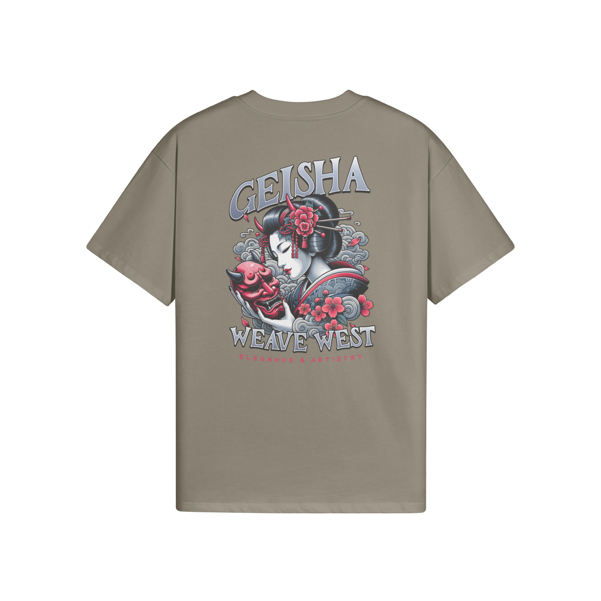 High Quality Cotton Oversized Loose-Fit Tee (Geisha) - Weave West
