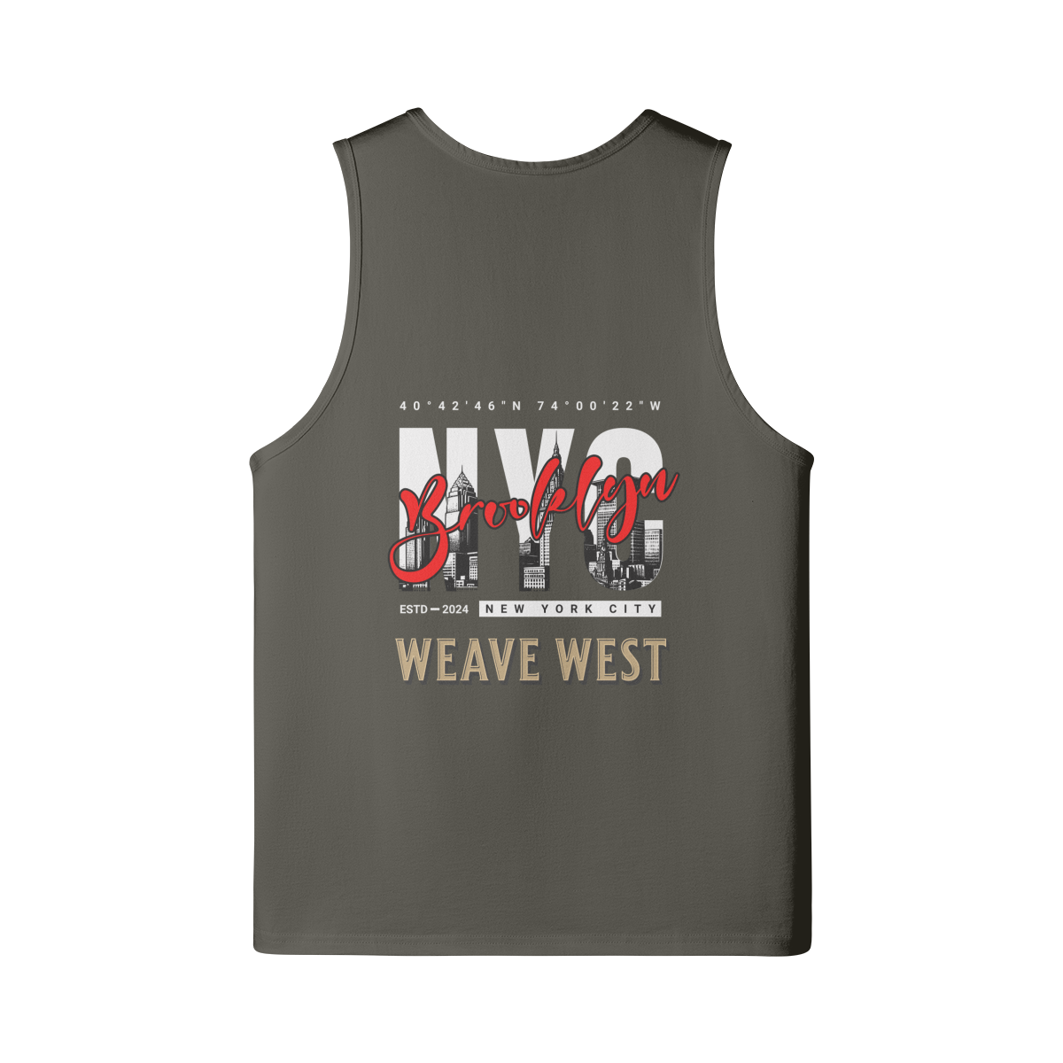 High Quality Oversized Cotton Longline Loose Tank (New York) - Weave West