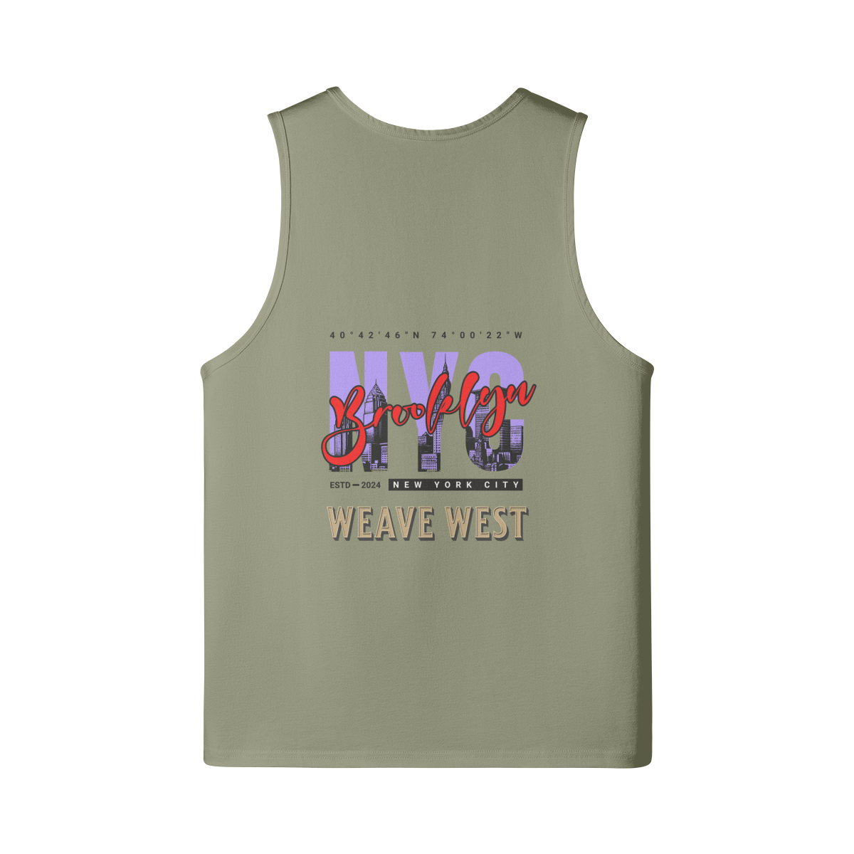 High Quality Oversized Cotton Longline Loose Tank (New York) 6 colors - Weave West