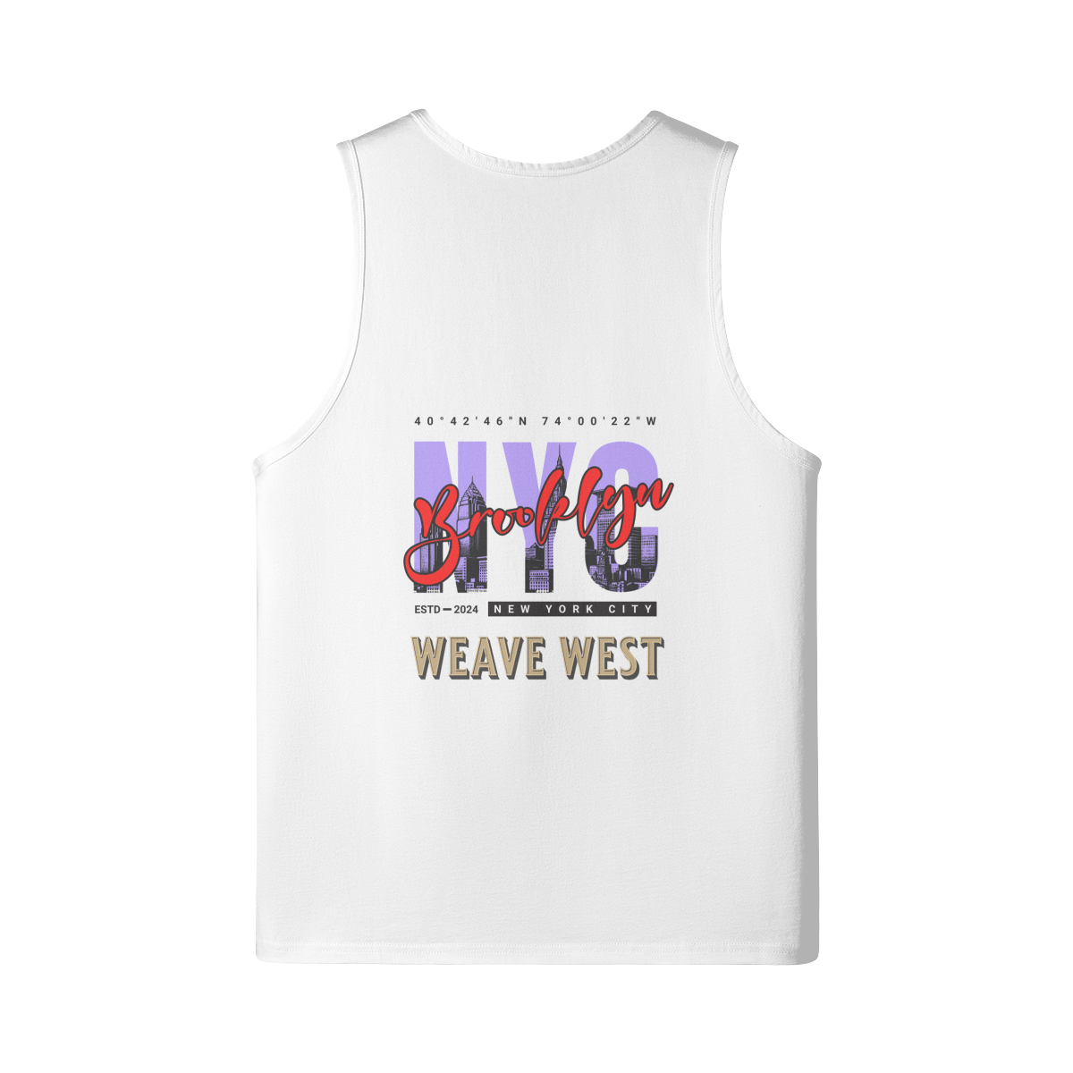 High Quality Oversized Cotton Longline Loose Tank (New York) 6 colors - Weave West