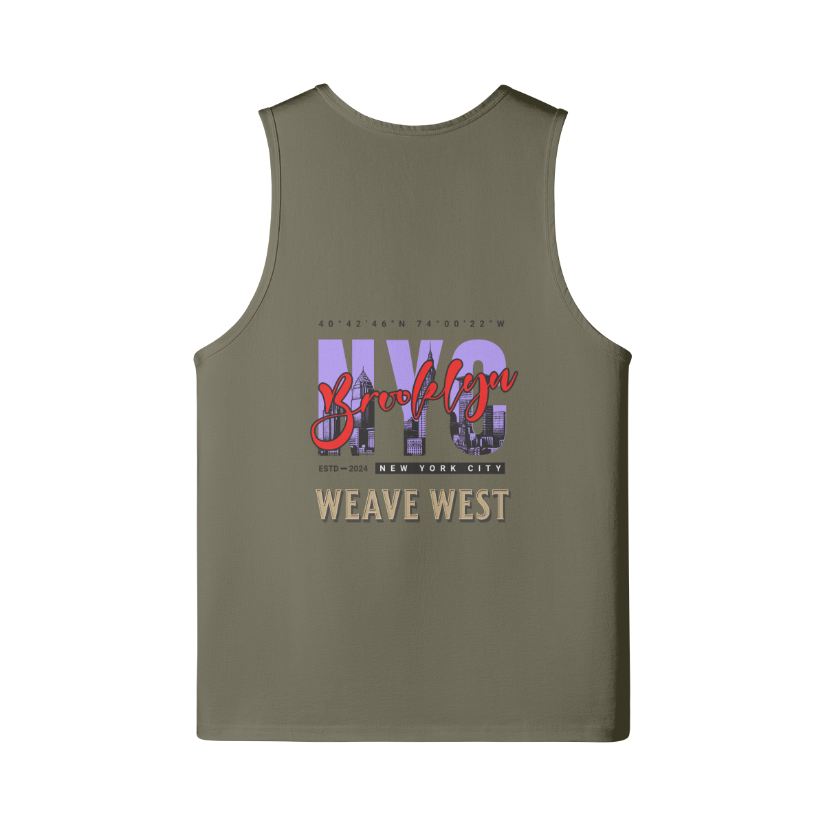 High Quality Oversized Cotton Longline Loose Tank (New York) 6 colors - Weave West