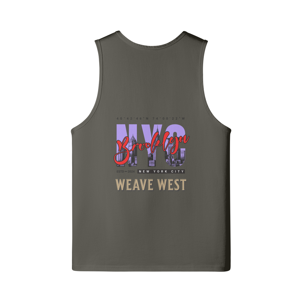 High Quality Oversized Cotton Longline Loose Tank (New York) 6 colors - Weave West