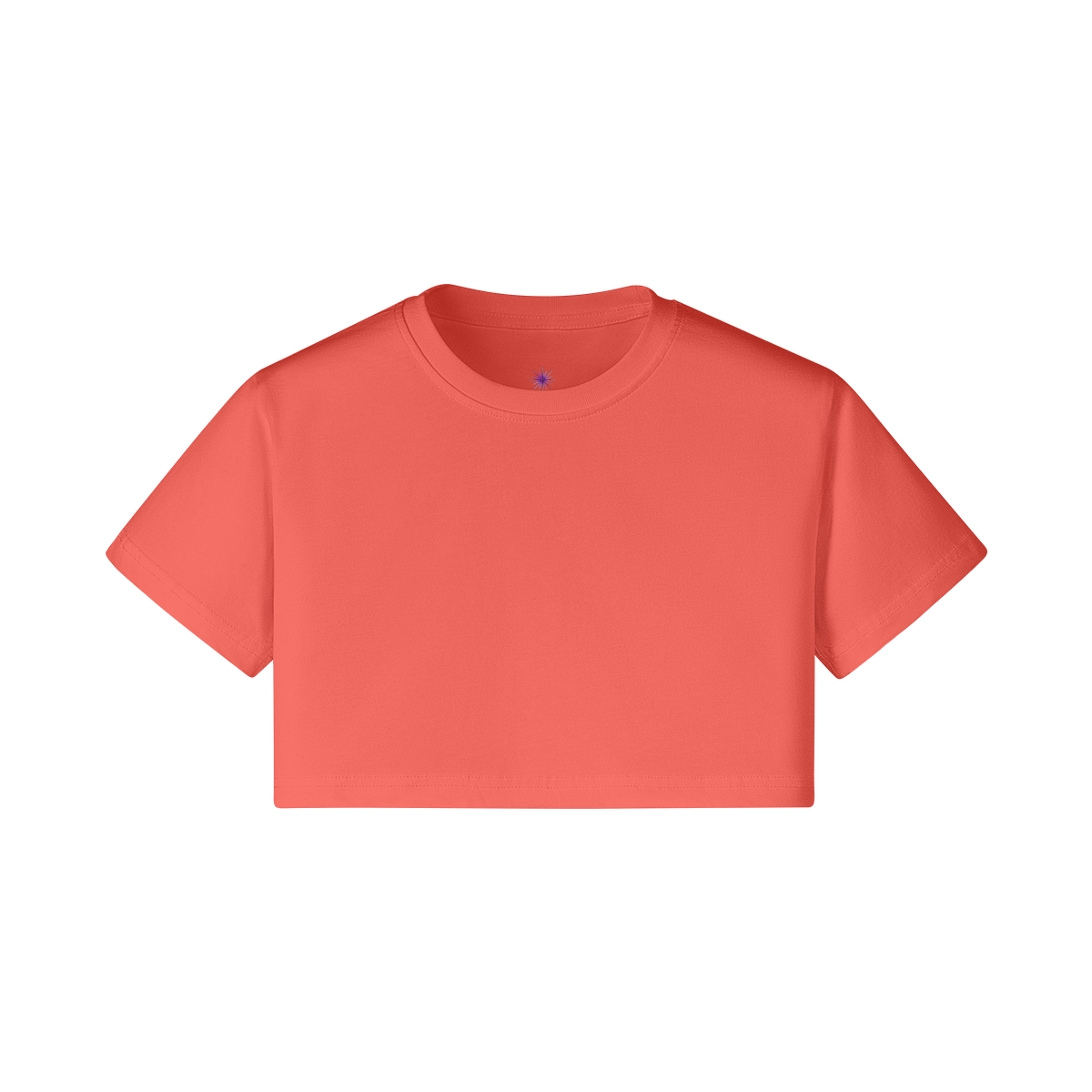 Soft Cotton Loose Crop Top Signature 3 - Weave West