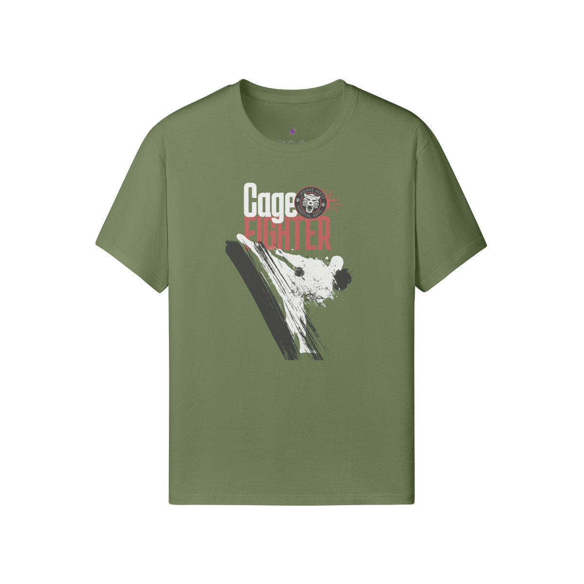Premium Classic Fit Cotton Tee Cage Fighter - Weave West