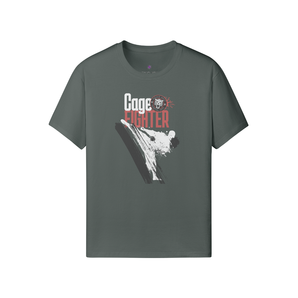 Premium Classic Fit Cotton Tee Cage Fighter - Weave West