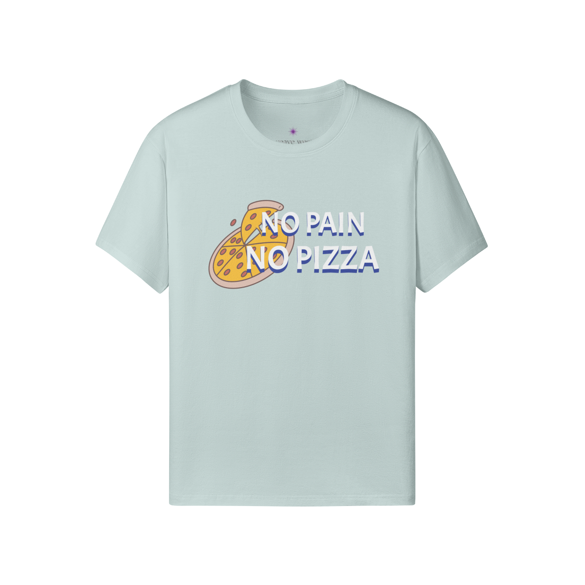 Premium Classic Fit Cotton Tee Gym No Pain No Pizza - Weave West