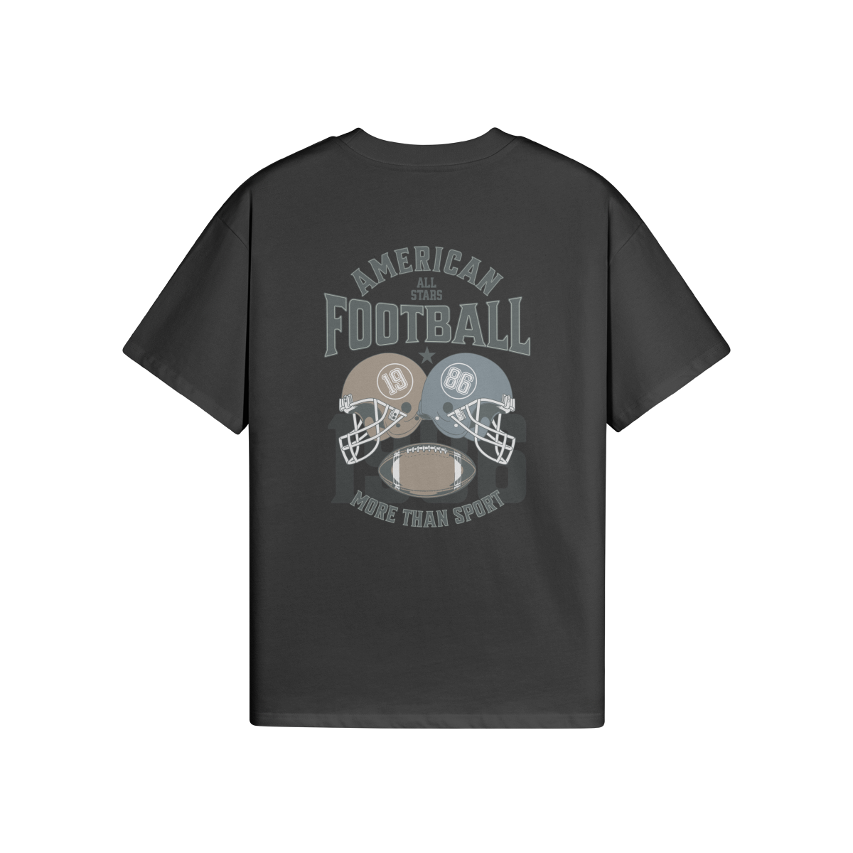 High Quality Cotton Oversized Loose-Fit Tee American Football - Weave West