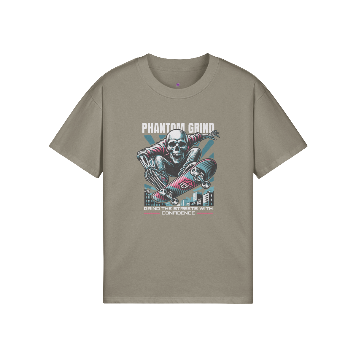 High Quality Cotton Oversized Loose-Fit Tee Phantom Grind - Weave West