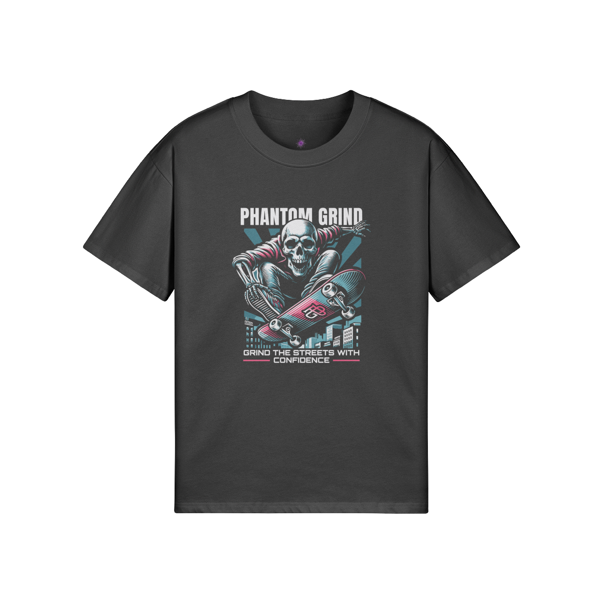High Quality Cotton Oversized Loose-Fit Tee Phantom Grind - Weave West
