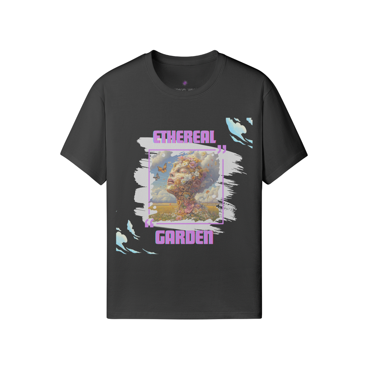 Soft Cotton Graphic T-shirt (Ethereal Garden)