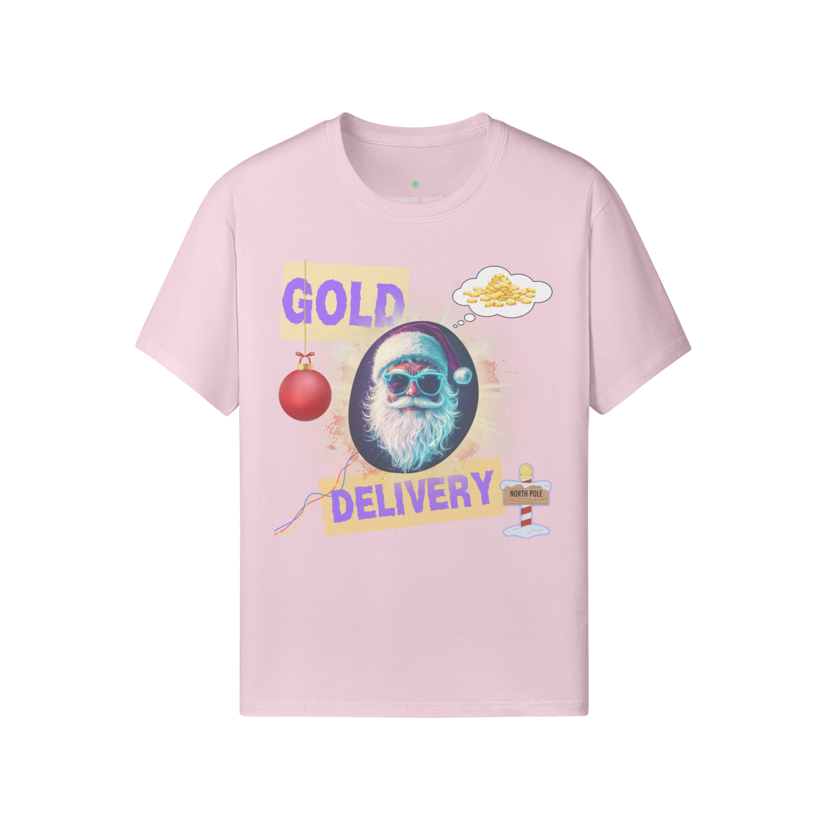 'Gold Delivery' Soft Cotton Xmas T-shirt
