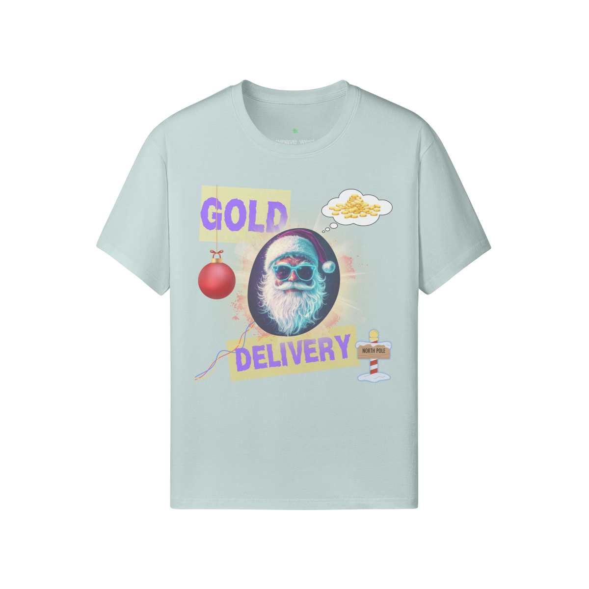 'Gold Delivery' Soft Cotton Xmas T-shirt
