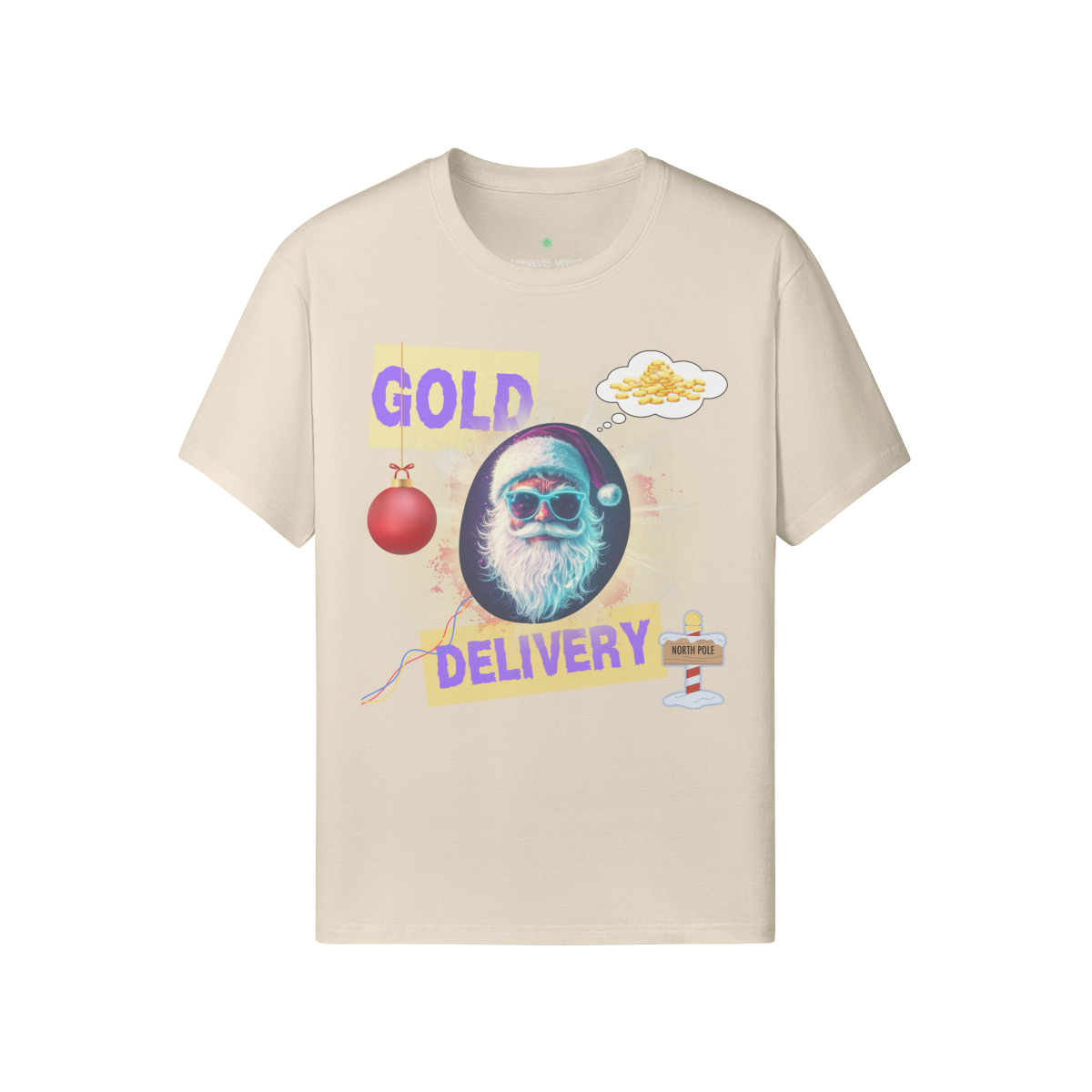 'Gold Delivery' Soft Cotton Xmas T-shirt