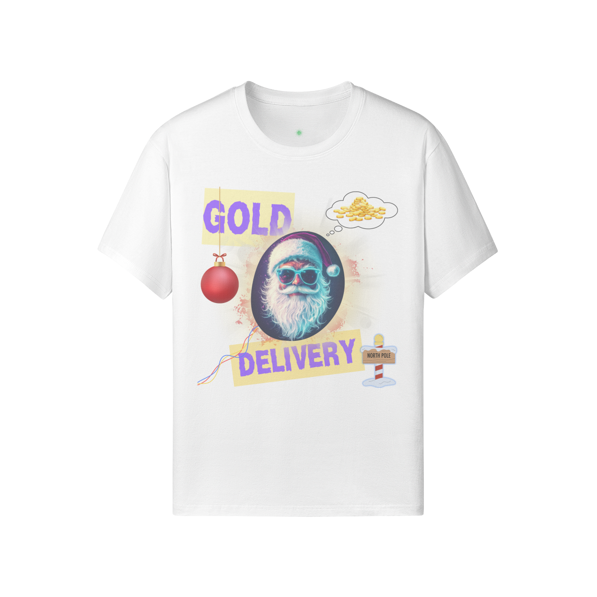 'Gold Delivery' Soft Cotton Xmas T-shirt