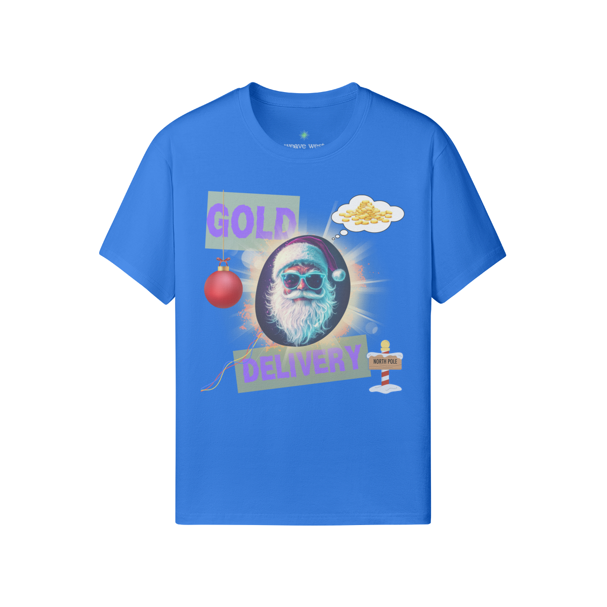 'Gold Delivery' Soft Cotton Xmas T-shirt
