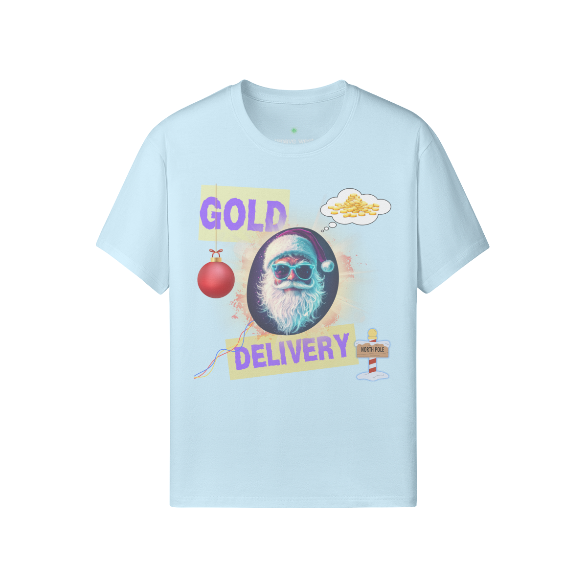 'Gold Delivery' Soft Cotton Xmas T-shirt