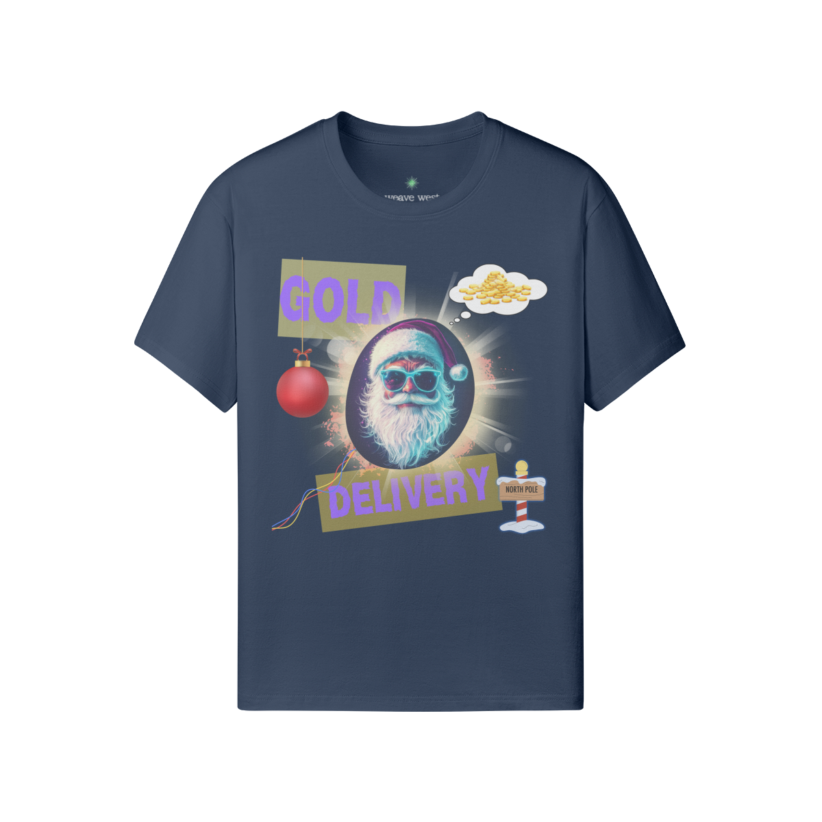'Gold Delivery' Soft Cotton Xmas T-shirt