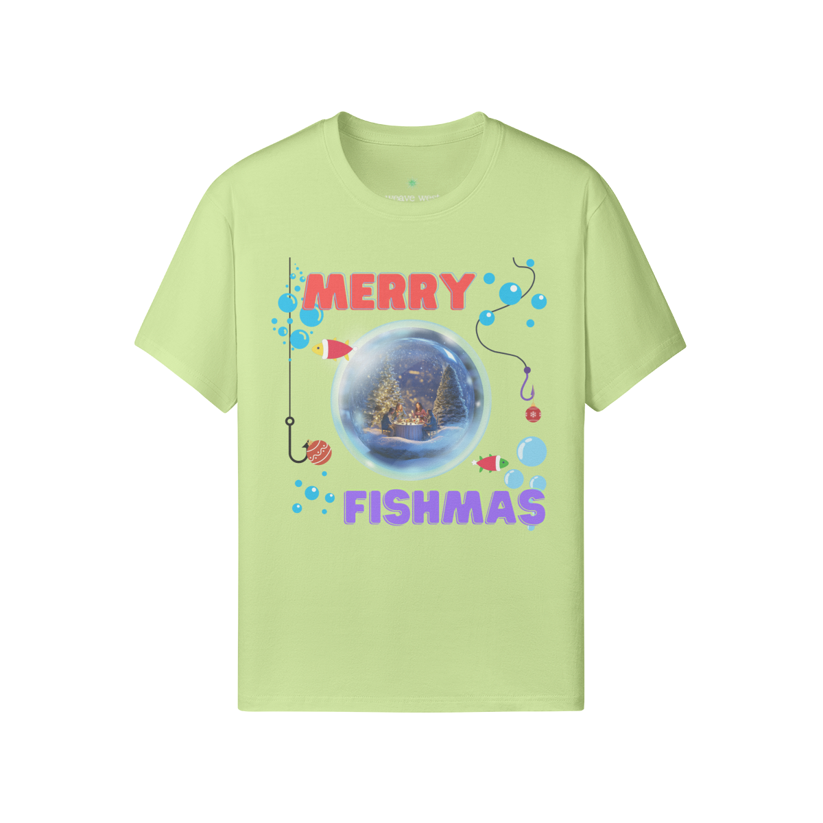 'Merry Fishmas' Soft Cotton Xmas T-shirt