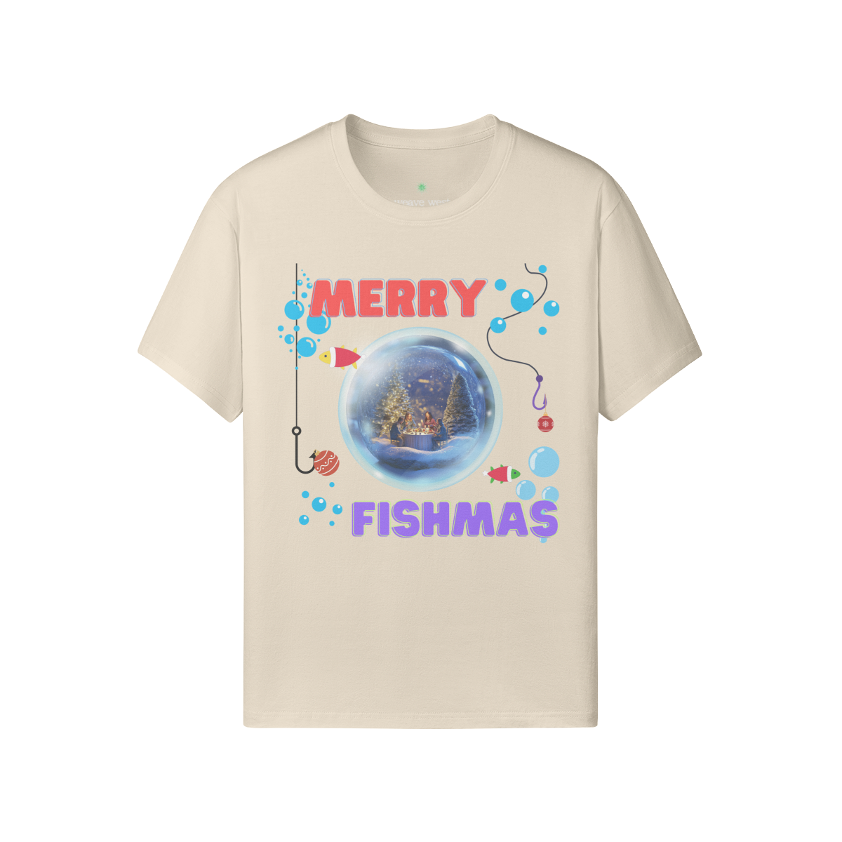 'Merry Fishmas' Soft Cotton Xmas T-shirt