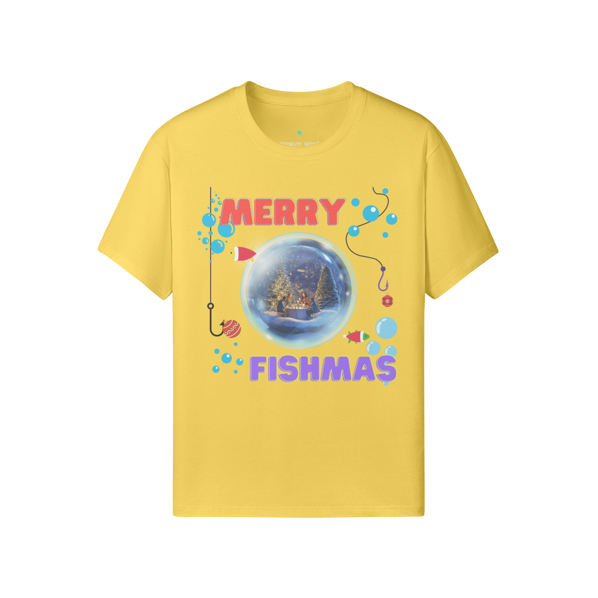 'Merry Fishmas' Soft Cotton Xmas T-shirt
