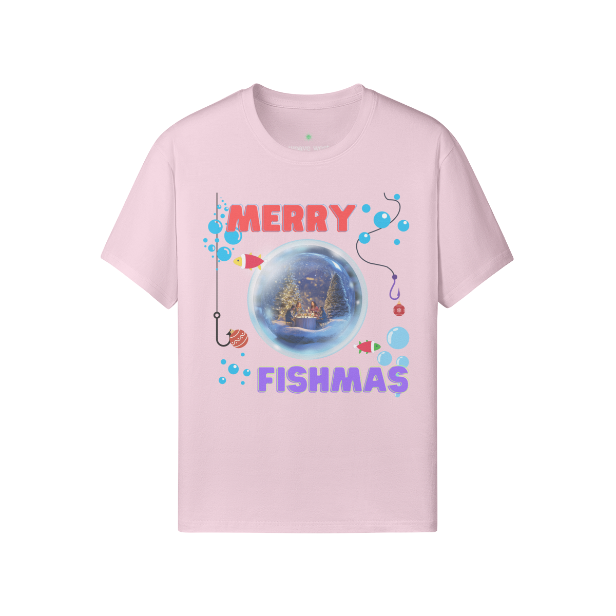 'Merry Fishmas' Soft Cotton Xmas T-shirt