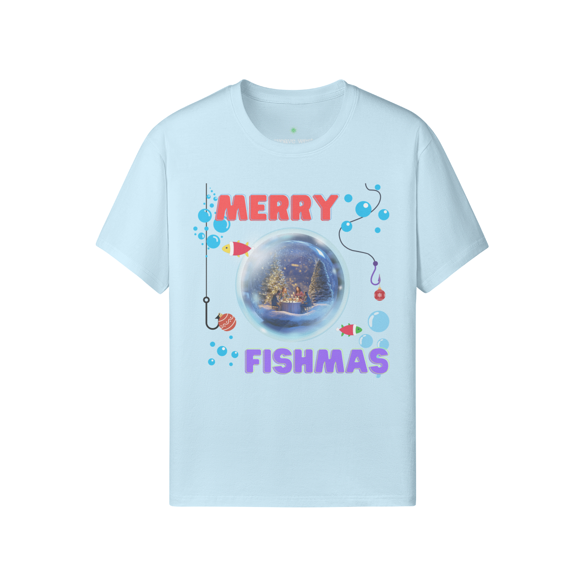 'Merry Fishmas' Soft Cotton Xmas T-shirt